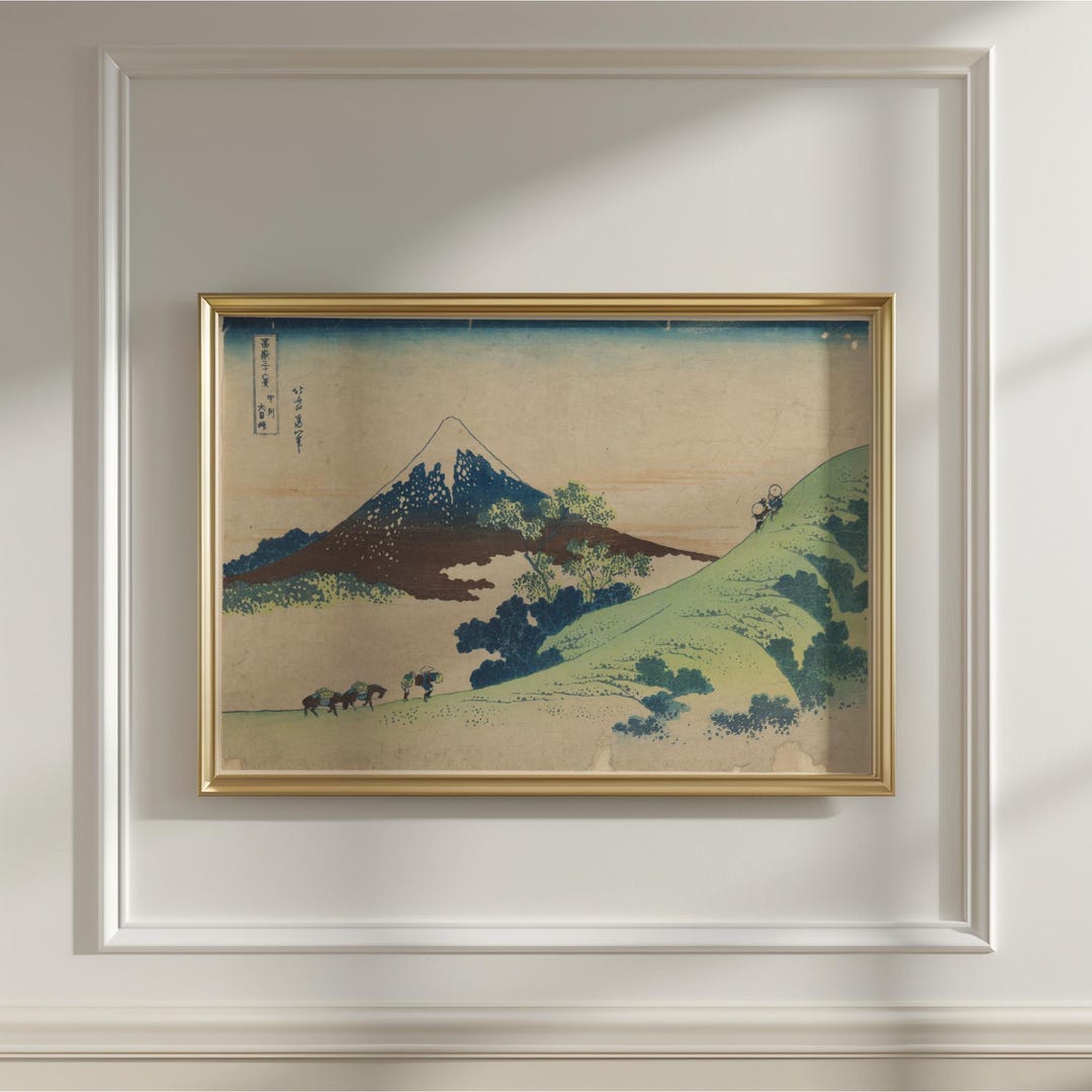Japanese Hokusai Mount Fuji Wall Art Print – Vintage Ukiyo-e Mountain ...