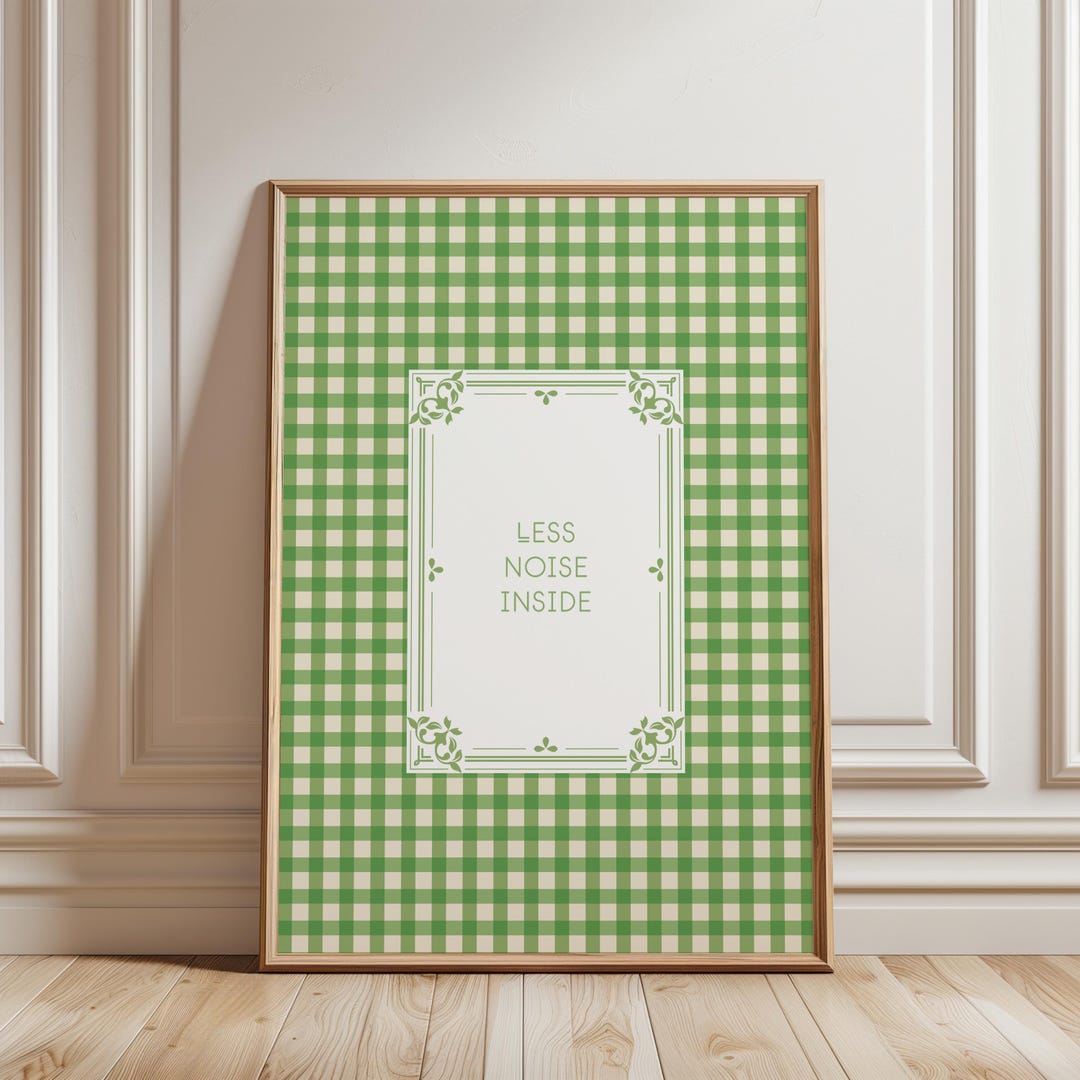 Print Less Design Minimalist Typography Wall Art Print, Less Noise Inside Quote Poster ...