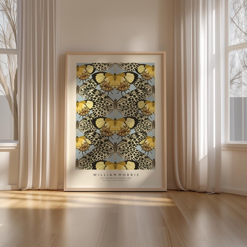 William Morris Butterfly Wall Art: Museum Style Heritage Interior Decor ...