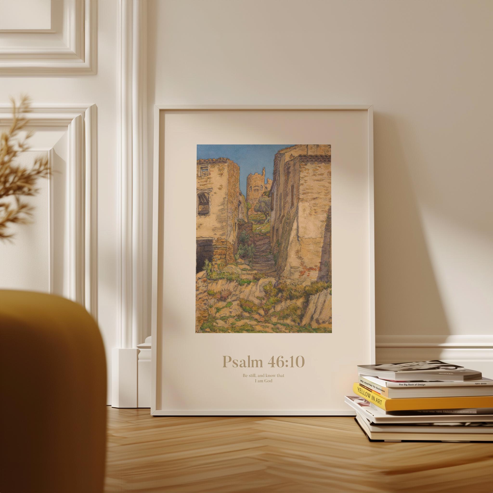 Psalm 46:10 Wall Art Print, Christian Scripture Art, Bible Verse Wall ...