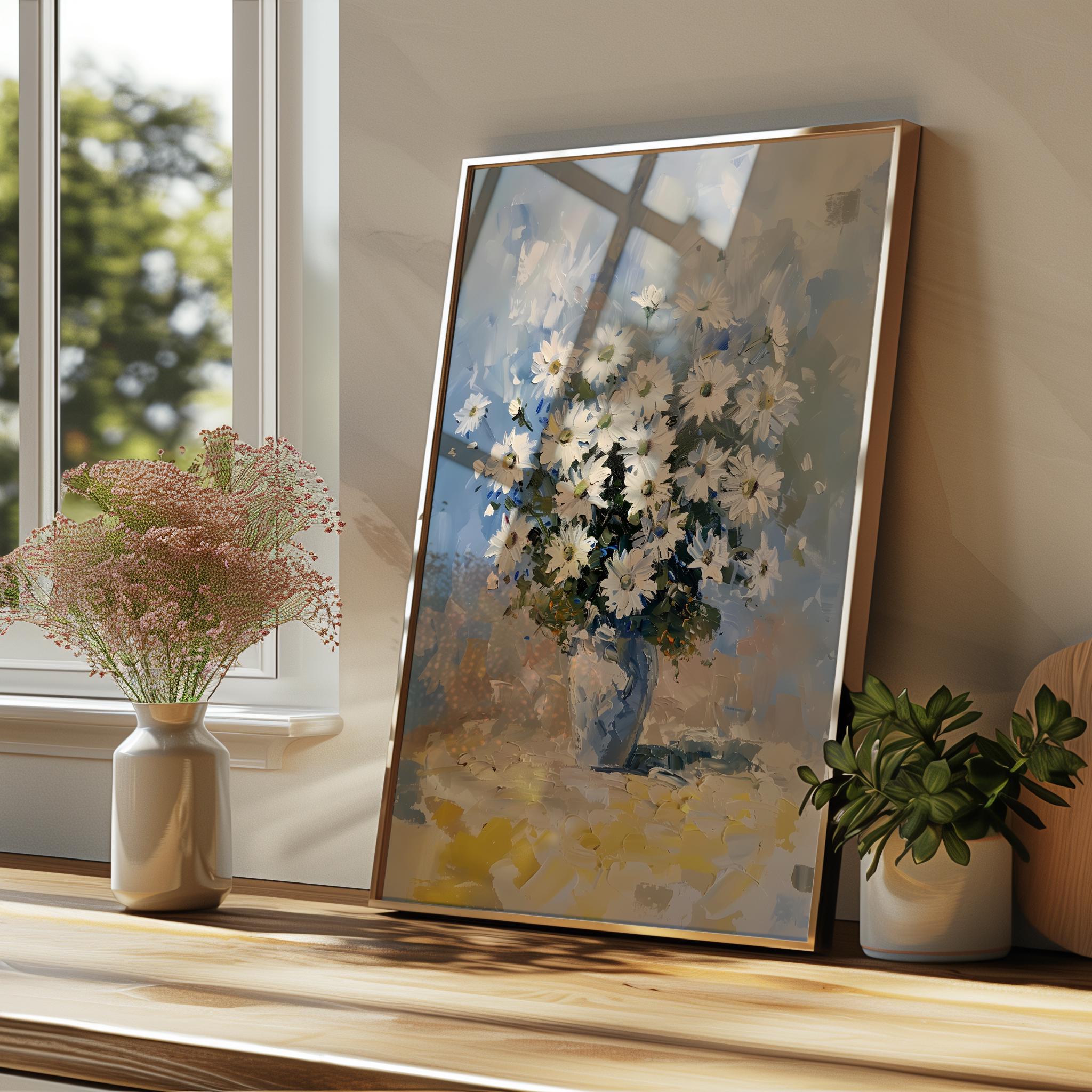 Vintage Floral Still Life Wall Art Print, Classic Flower Vase Painting ...