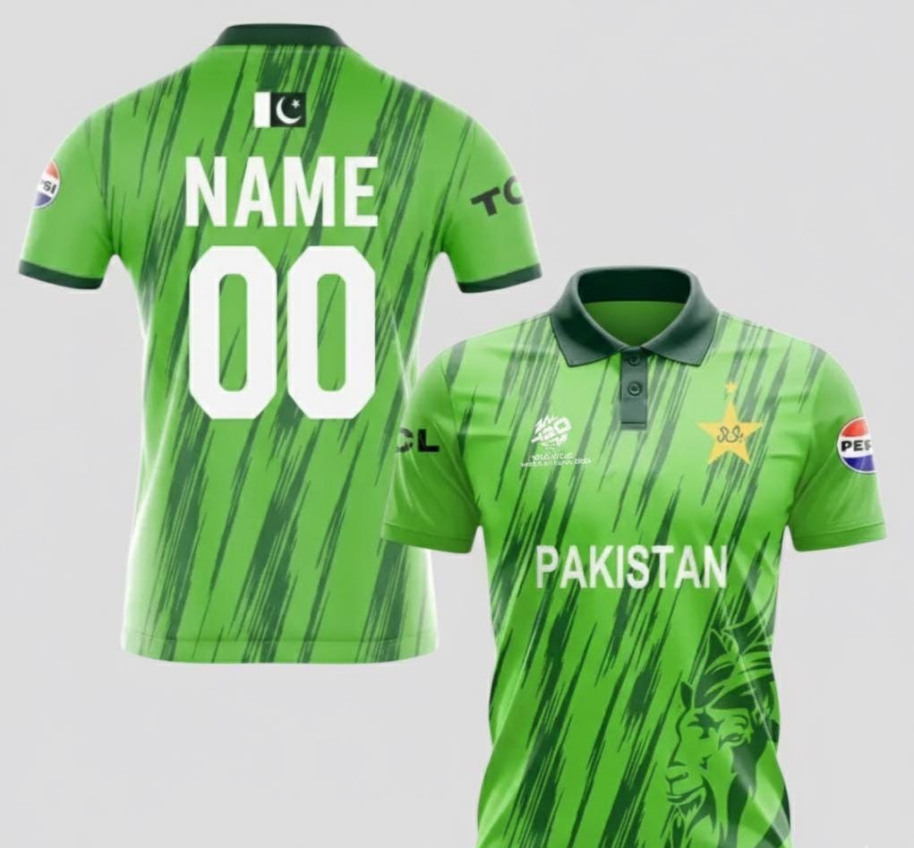 Maglietta Da Cricket Pakistana – T-Shirt Verde Con Grafica, Taglie S E M, Per Veri Tifosi