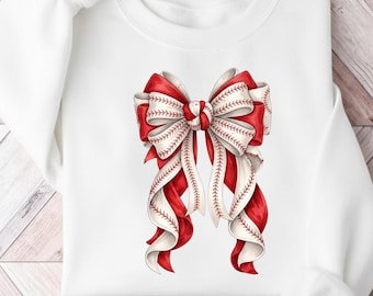 Watercolor Baseball Bow PNG, Sports Mom Clipart (Digital Download)