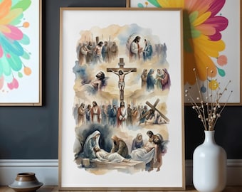 The Passion of Christ: Stations of the Cross Wall Art