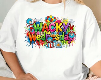 Wacky Wednesday PNG Design: Wild Monsters, Rainbow Drip, Celebration Elements (Digital Download)