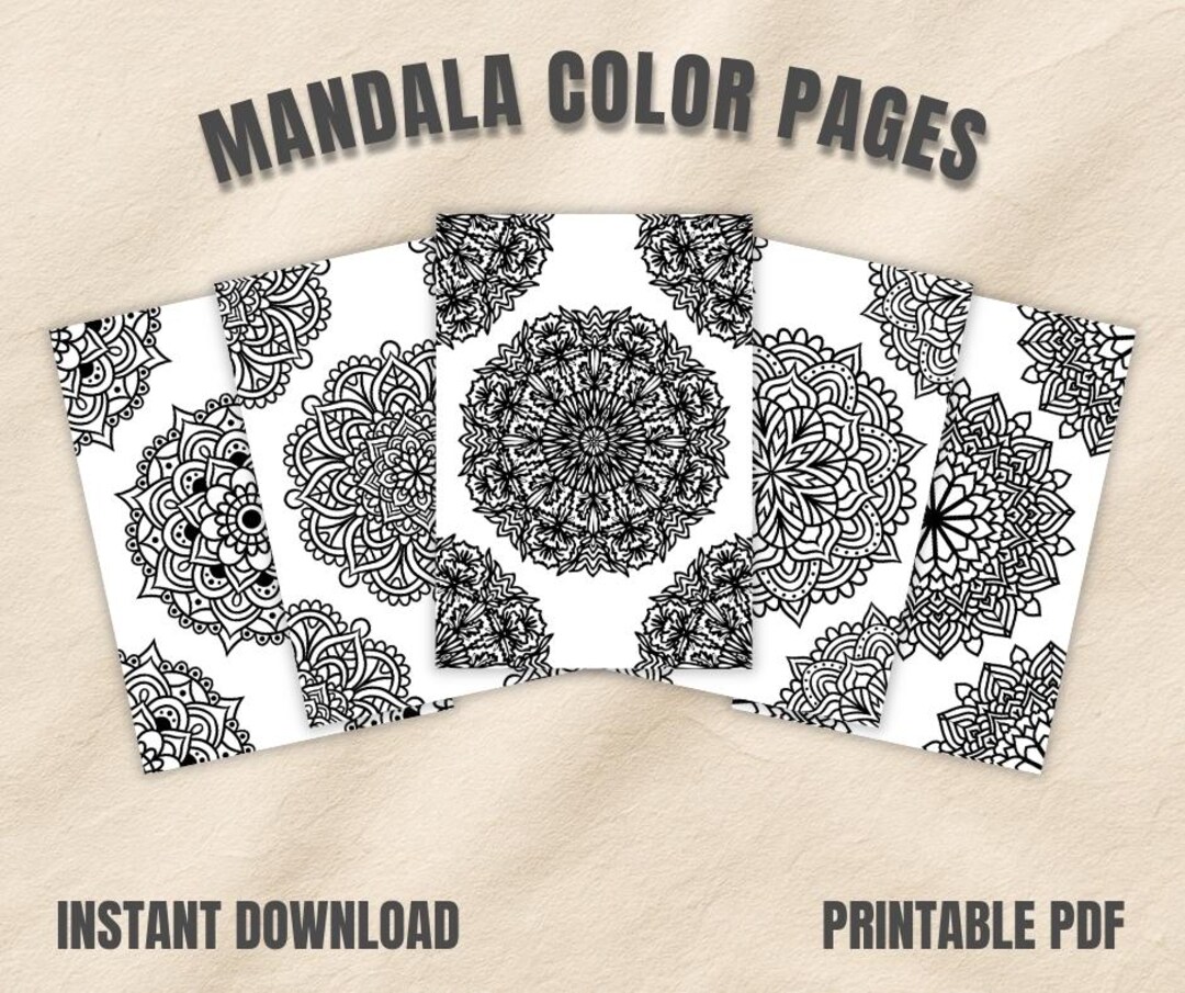 100-page Mandala Coloring Book for Adults | Stress Relief & Mindfulness ...