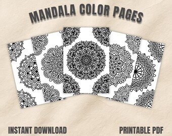 100-page Mandala Coloring Book for Adults | Stress Relief & Mindfulness ...