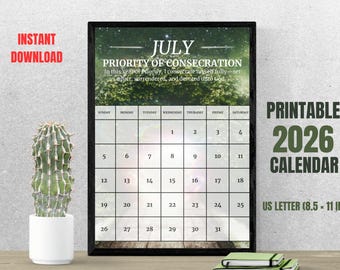 2026 Spiritual Calendar | Printable Wall Calendar | Instant Download ...