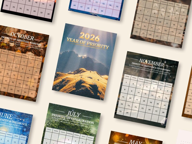 2026 Spiritual Calendar | Printable Wall Calendar | Instant Download ...