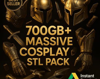 Paquete masivo de STL para cosplay de más de 700 GB / Paquete definitivo de armadura y accesorios / Archivos de impresión 3D de descarga instantánea