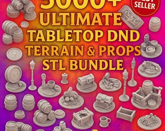 Megapaquete de más de 5000 STL de terreno y accesorios de DND para mesa definitivos / Descarga instantánea
