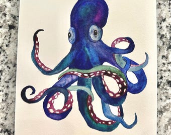 Watercolor Octopus "Love Series"