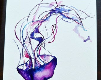Arte mural de medusas para mujer: impresión botánica inspirada en el océano: símbolo de fuerza, gracia y fluidez.