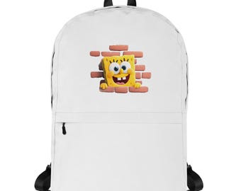 SpongeBob Backpack Cartoon Laptop Backpack Water-Resistant School Travel Bag Medium
