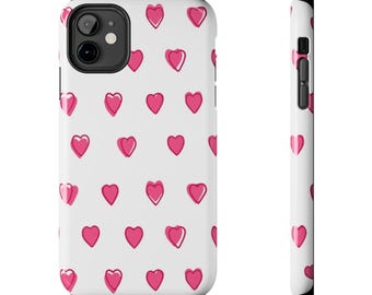 Roller Rabbit Pink Heart Pattern Tough Phone Case