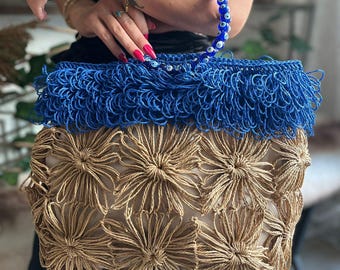 Crochet Raffia Bag: Handmade Bag Women