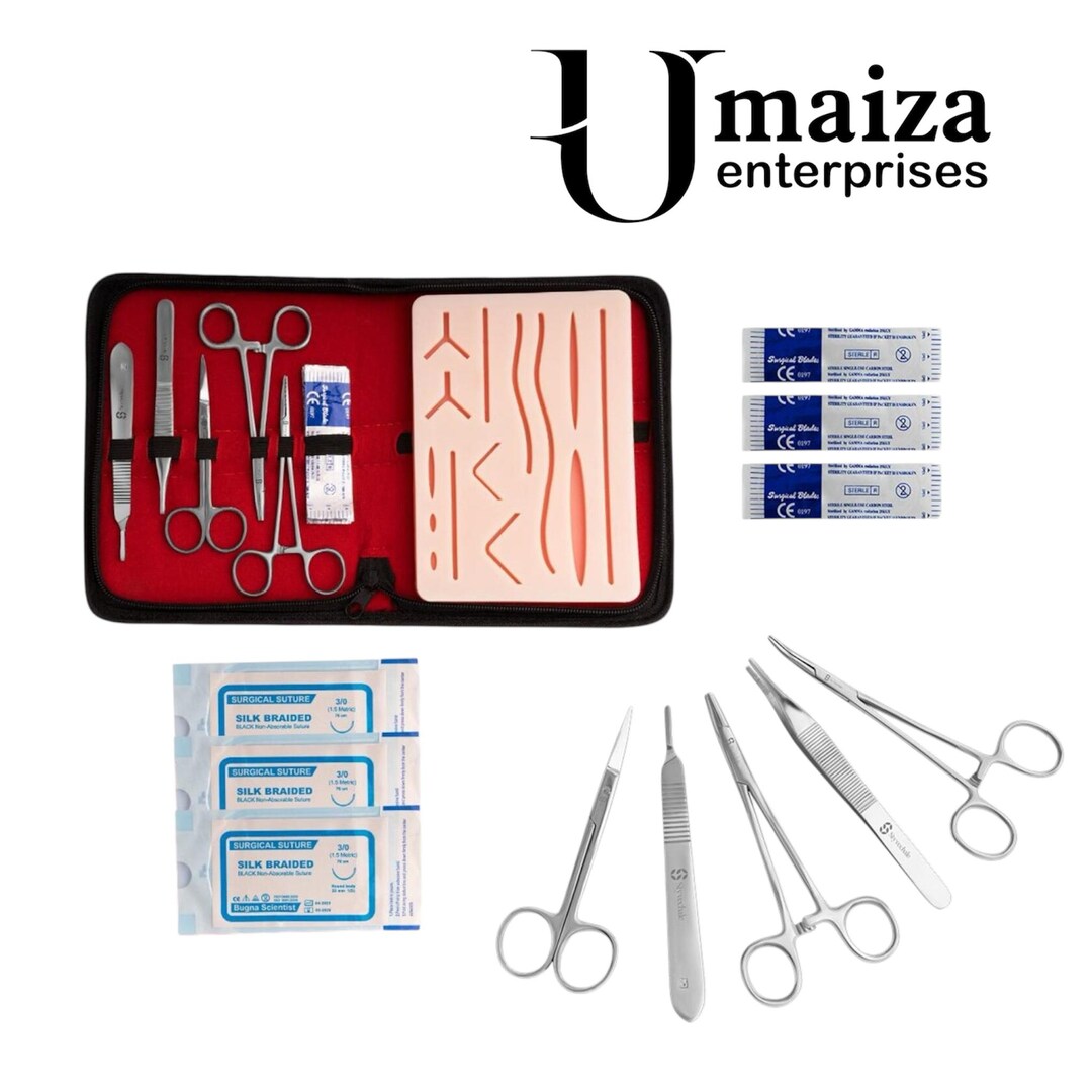 Seturing Set Instruments Suture Practice Kit for Medical Students - Complete Suturing Set With ...
