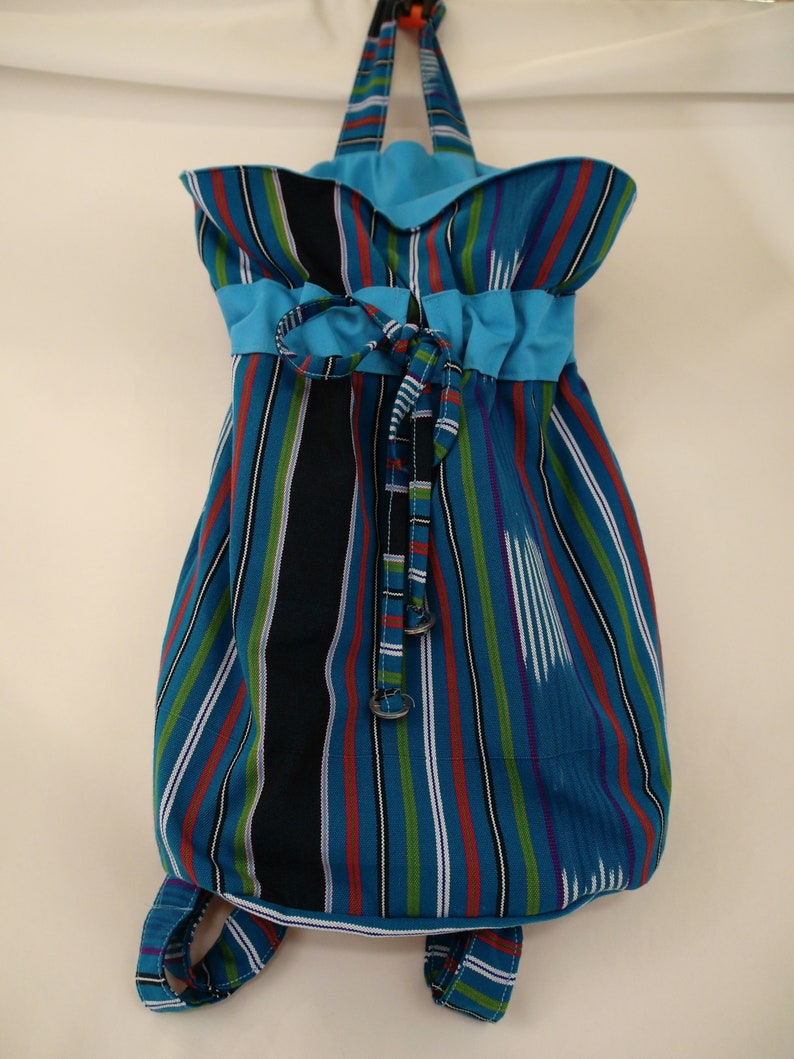 Teal Woven Backpack Made By Refugees