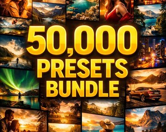 50000 All-in-One Lightroom Presets Bundle | Mobile & Desktop | Cinematic, Moody, Portrait, Travel and Professional Tones