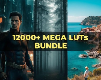 12000+ Mega LUTs Collection | Cinematic, Film & Movie Looks, Travel, nature | Color Grading for Video and Photo Editing