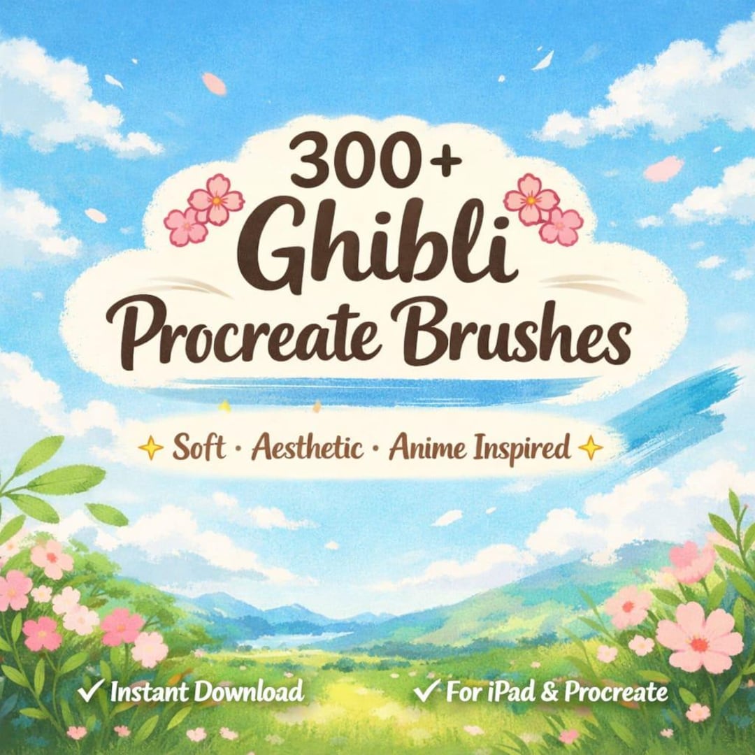 300+ Procreate Ghibli Brushes | Anime & Ghibli Style Drawing Brushes ...