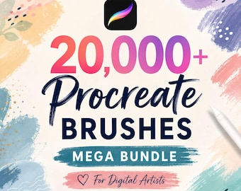 20,000+ Procreate Brushes Mega Bundle, Digital Art Tools (Digital Download)