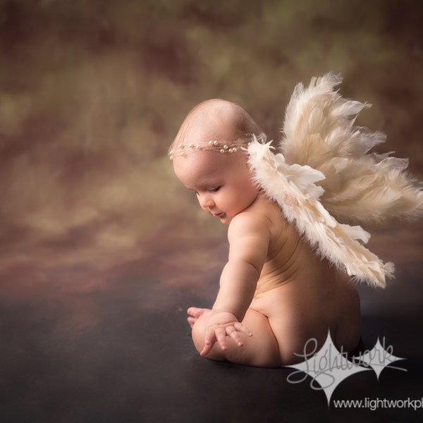 SALE! Baby Toddler Adult Feather Angel Wings Cupid Costume Photo Prop Wedding Flower Girl Christening Pageant Free Halo