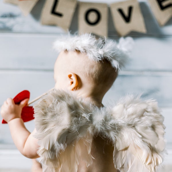 SALE! Choose Color Baby Toddler Angel Wings Beautiful Costume Professional Photo Prop Wedding Flower Girl Cupid FREE halo