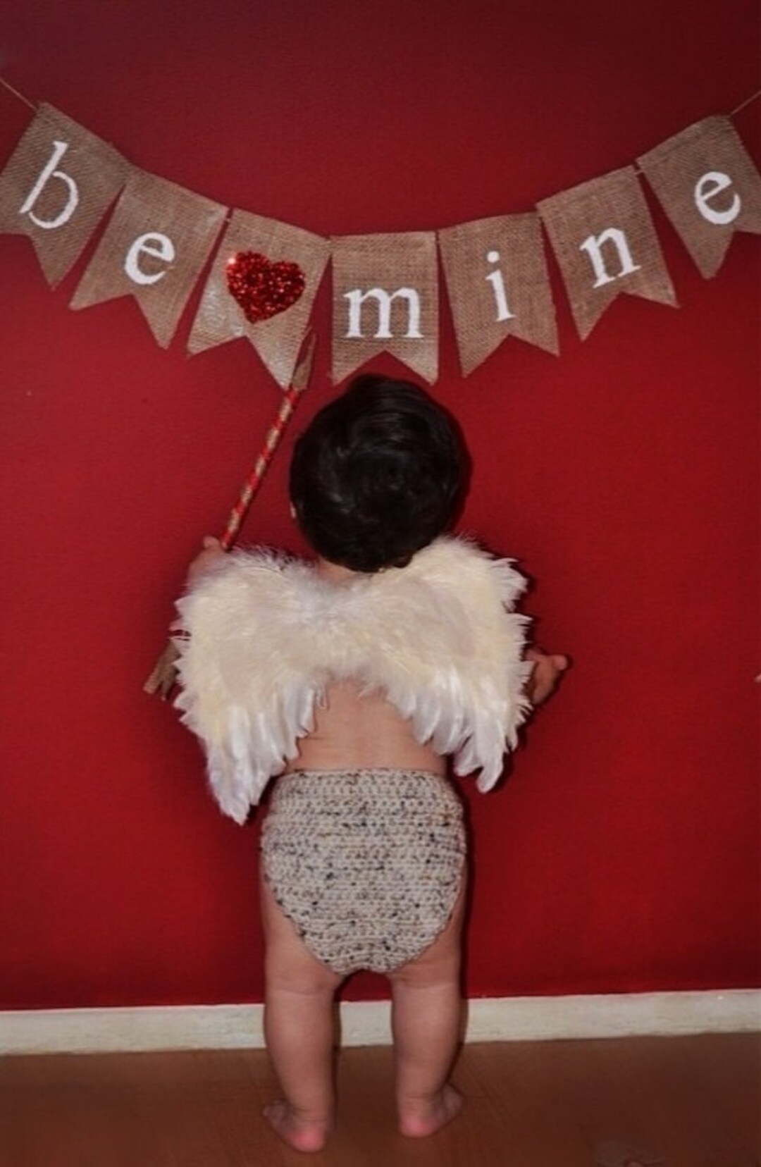 SALE Ivory Baby and Toddler Angel Wings Cupid Costume Professional