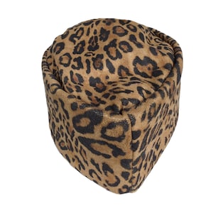 Velvet Leopard Print Kufi Cap, African Wedding Hat