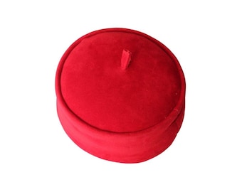Gorra redonda de terciopelo igbo, sombrero tradicional africano