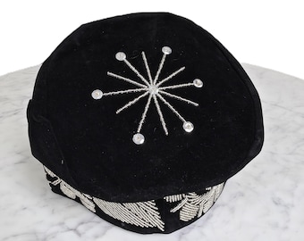 Handcrafted Beaded Velvet Fila Cap, Yoruba Groom's Hat