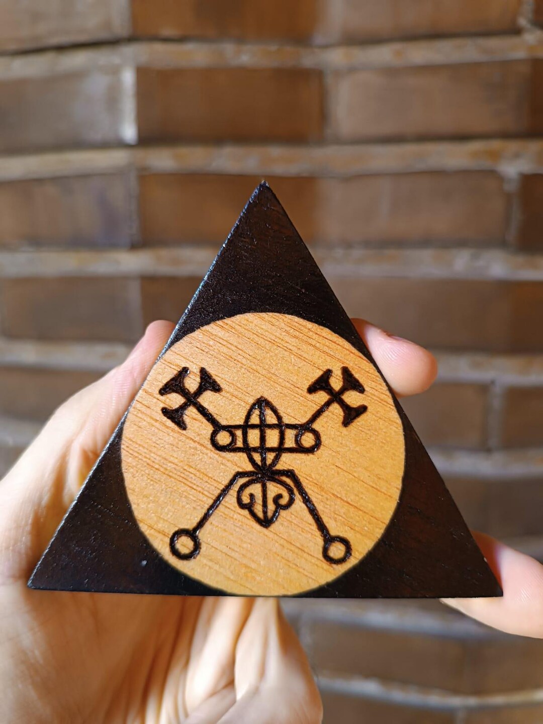 BAEL Sigil Goetia, Burned in Plywood, Triangle of Invocation 10cm. - Etsy