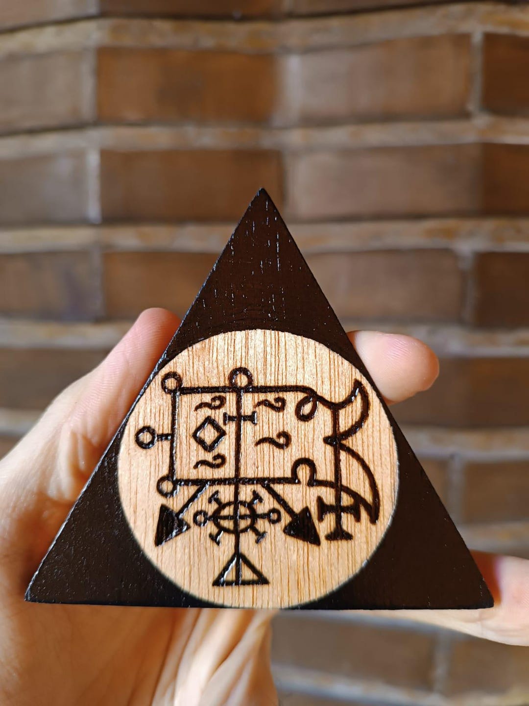 CAMIO Sigil Goetia, Burned in Plywood, Triangle of Invocation 10cm. - Etsy