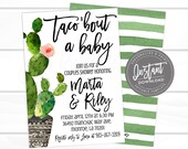 Fiesta Shower invitation, Cactus Taco 39 bout love baby, Editable Succulent Couples Baby Shower Invite, Taco Tuesday Instant Access EDIT NOW