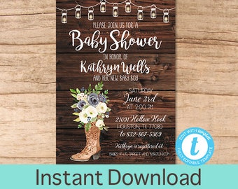 western baby shower invitations etsy