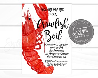 Crawfish Boil Invite Etsy