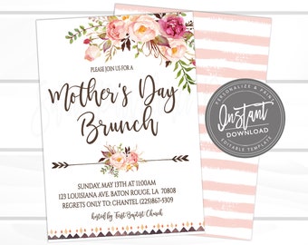 mothers day invite etsy