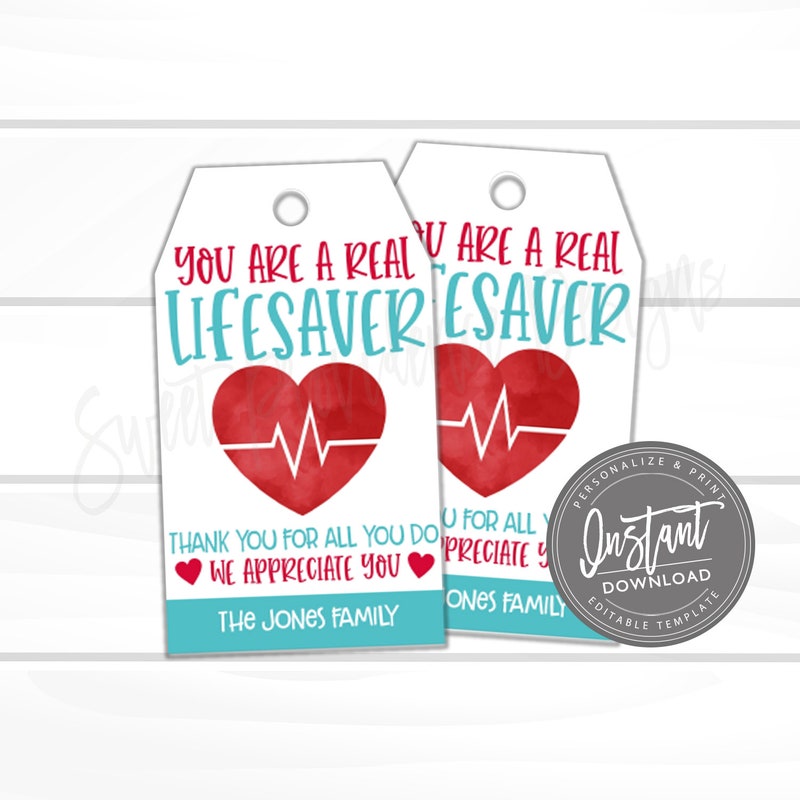 Lifesaver Thank You - Etsy
