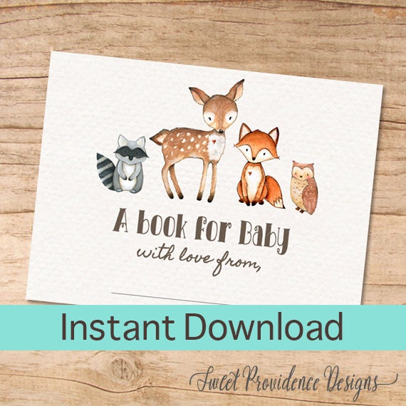 instant download bookplate card woodland deer bookplate etsy bookplate templates