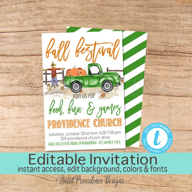 fall fest flyer fall festival invitation pumpkin truck pumpkin fall festival invite