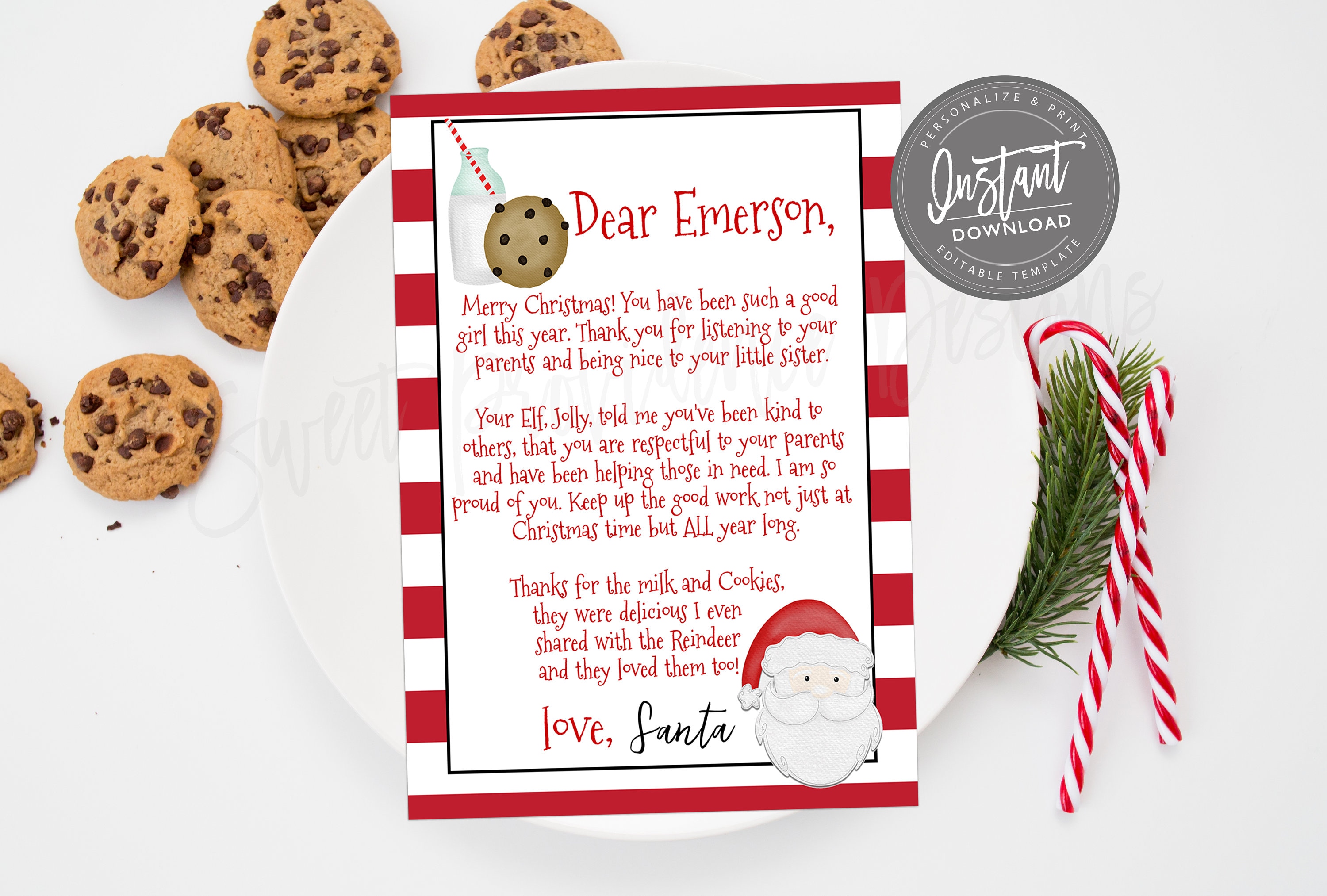 編集可能なサンタからの手紙、サンタからの手紙のダウンロード