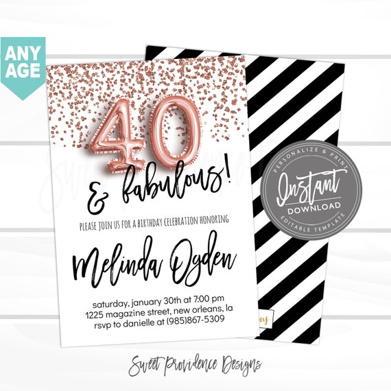 40th party invites deals