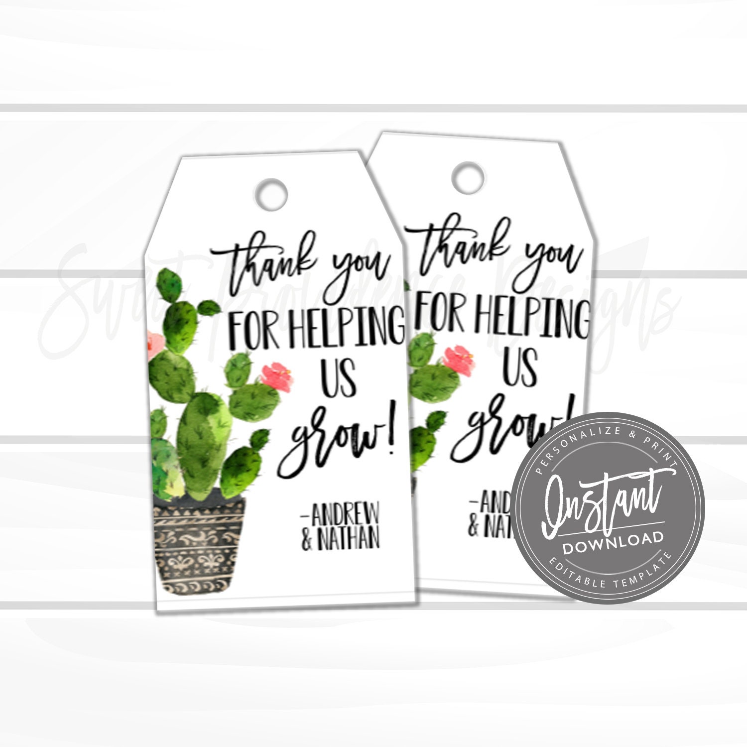 Teacher Appreciation Thank You Tag Thank You for Helping Us - Etsy
