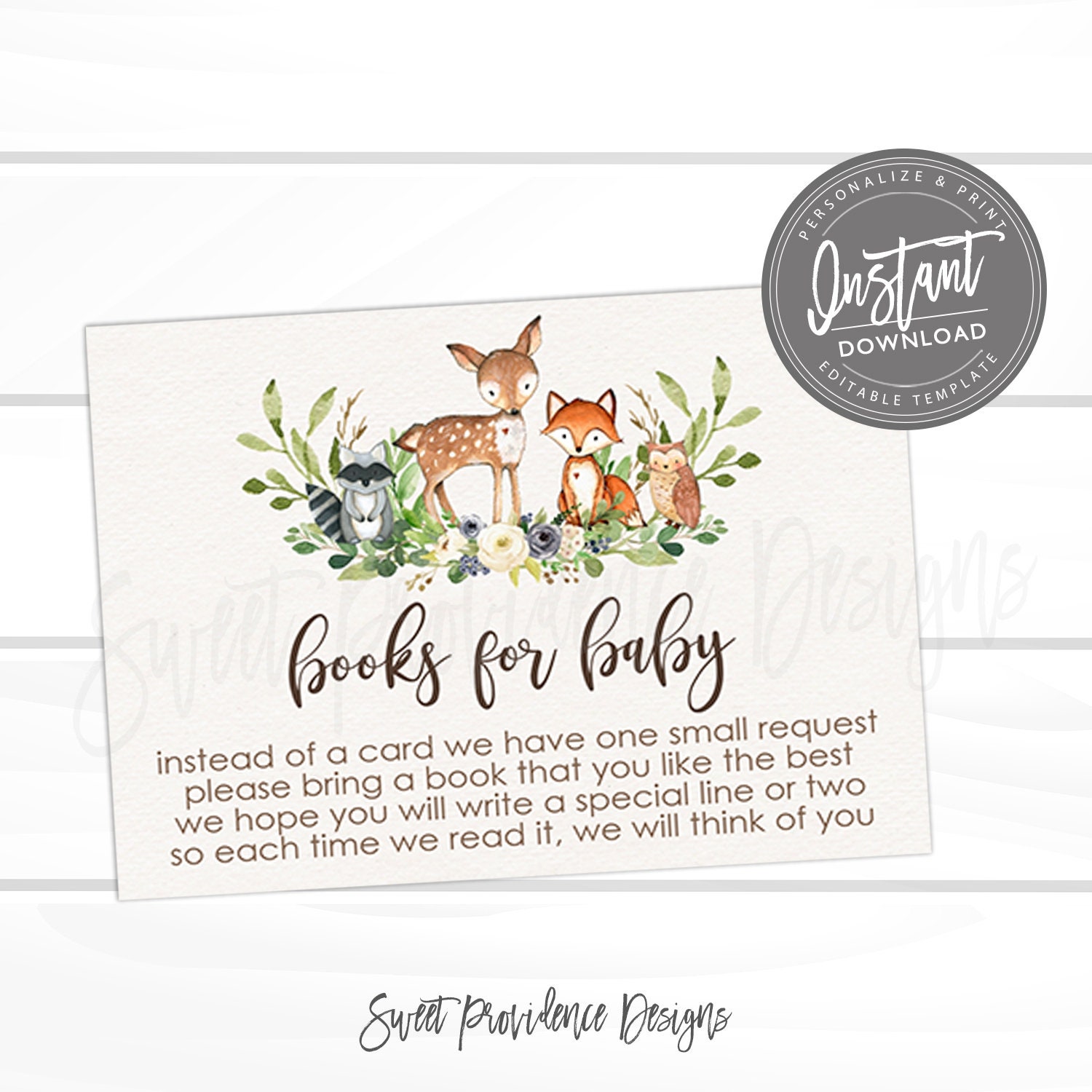 Set of 50 Boys Blue Woodland Animals Baby Shower Book Request Cards Set of 50 Boys Blue Woodland Animals Baby Shower Book Request Cards