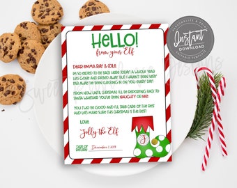 EDITABLE Elf Welcome Letter, Elf Arrival Note, Santa Letter, Custom Personalized Printable, Christmas Elves Letter, Instant Access- EDIT NOW