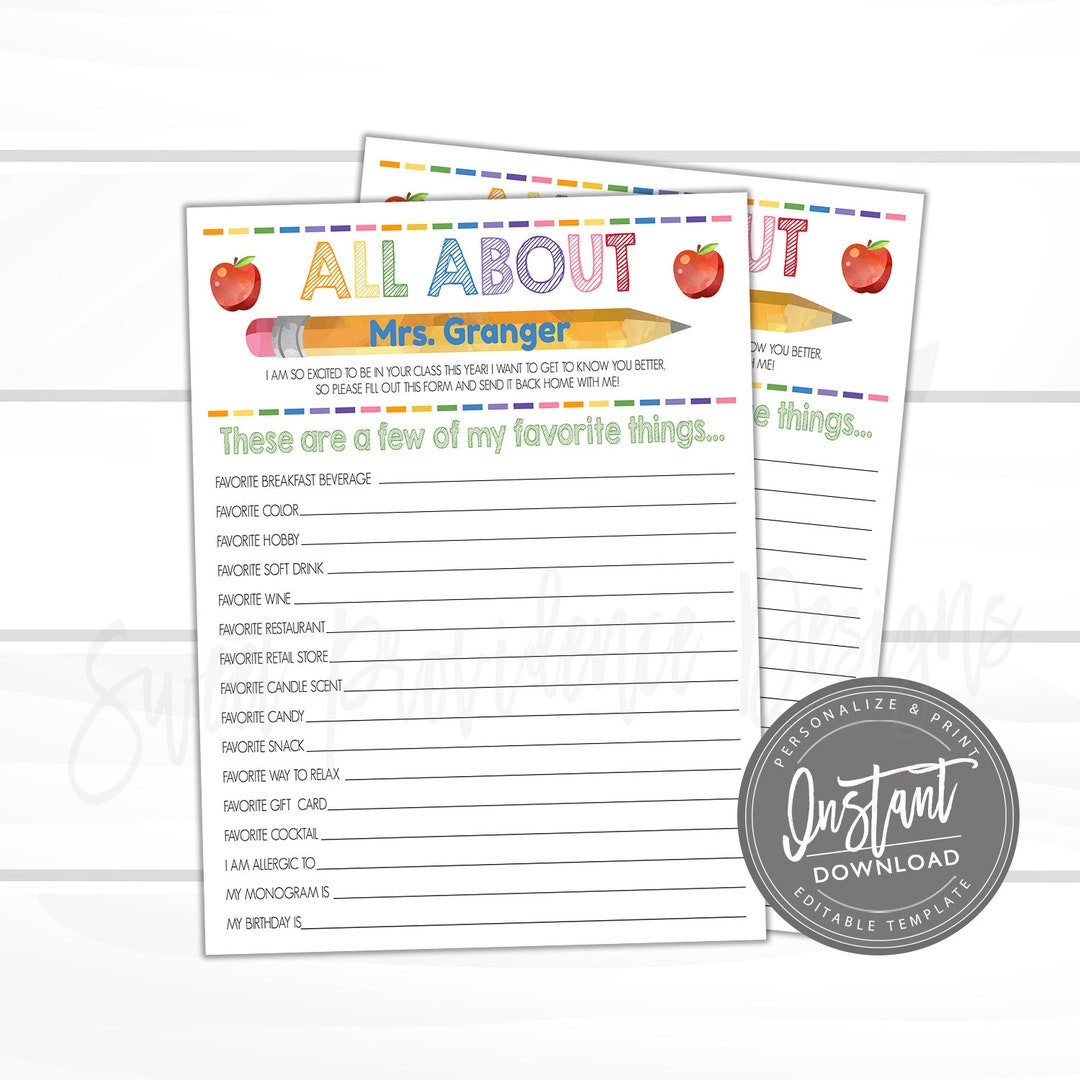 editable-teacher-survey-printable-teacher-s-favorite-things-questionnaire-few-of-my-favorite-things-gift-appreciation-instant-access-etsy