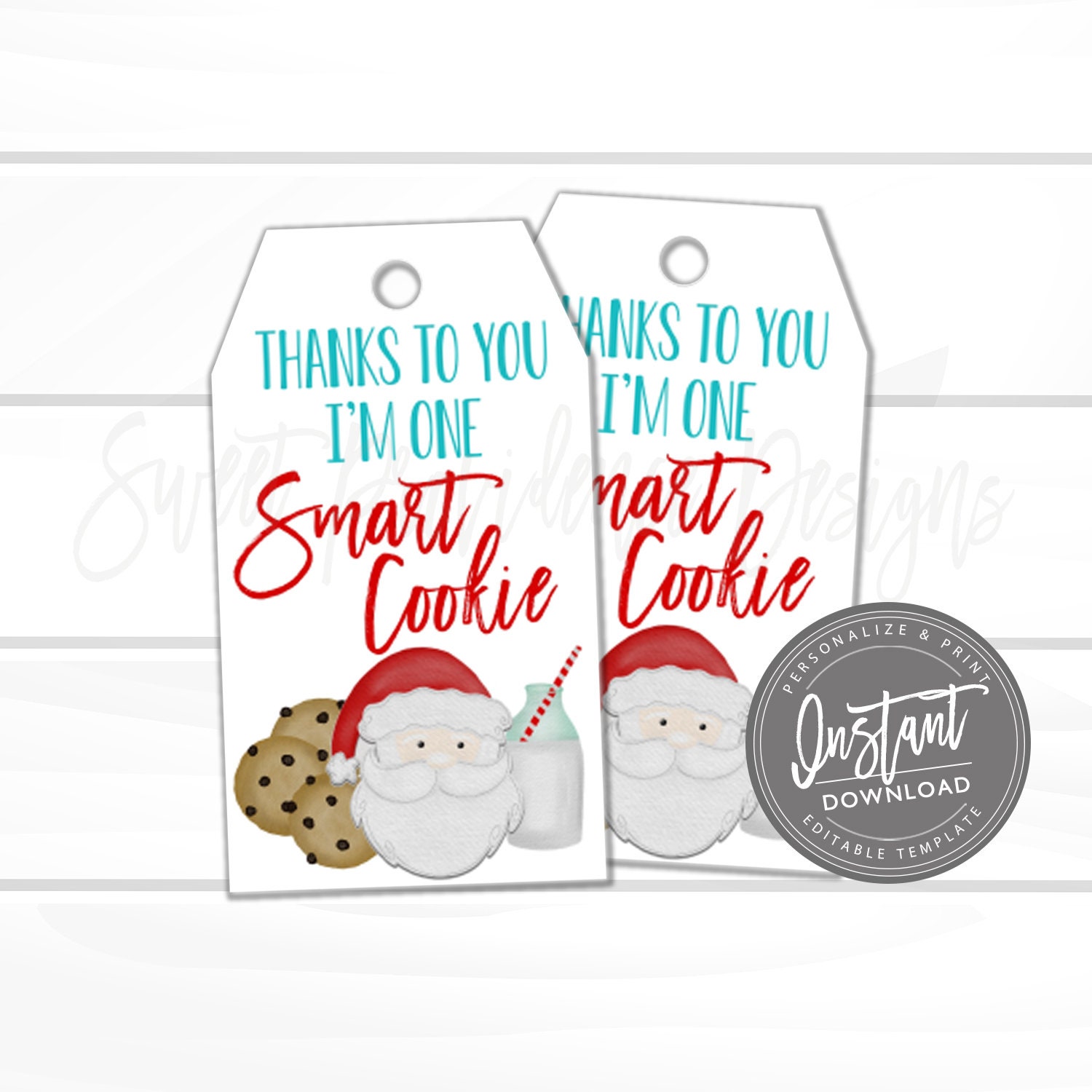 EDITABLE Christmas Teacher Favor Tag DIY Favor Tag Holiday | Etsy