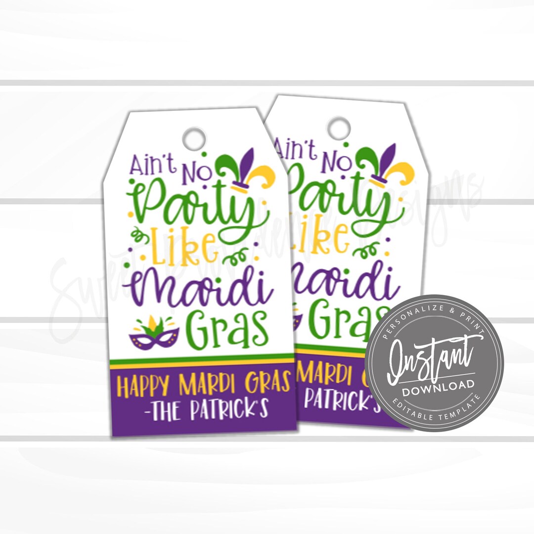 mardi gras thank you gift