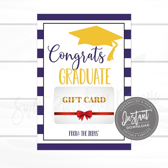 Graduation Gift Card Holder, Graduation Party, Graduate Gift Printable, Graduation Party Decor, Class of 2022, Gift Idea, Instant Access Il_570xn
